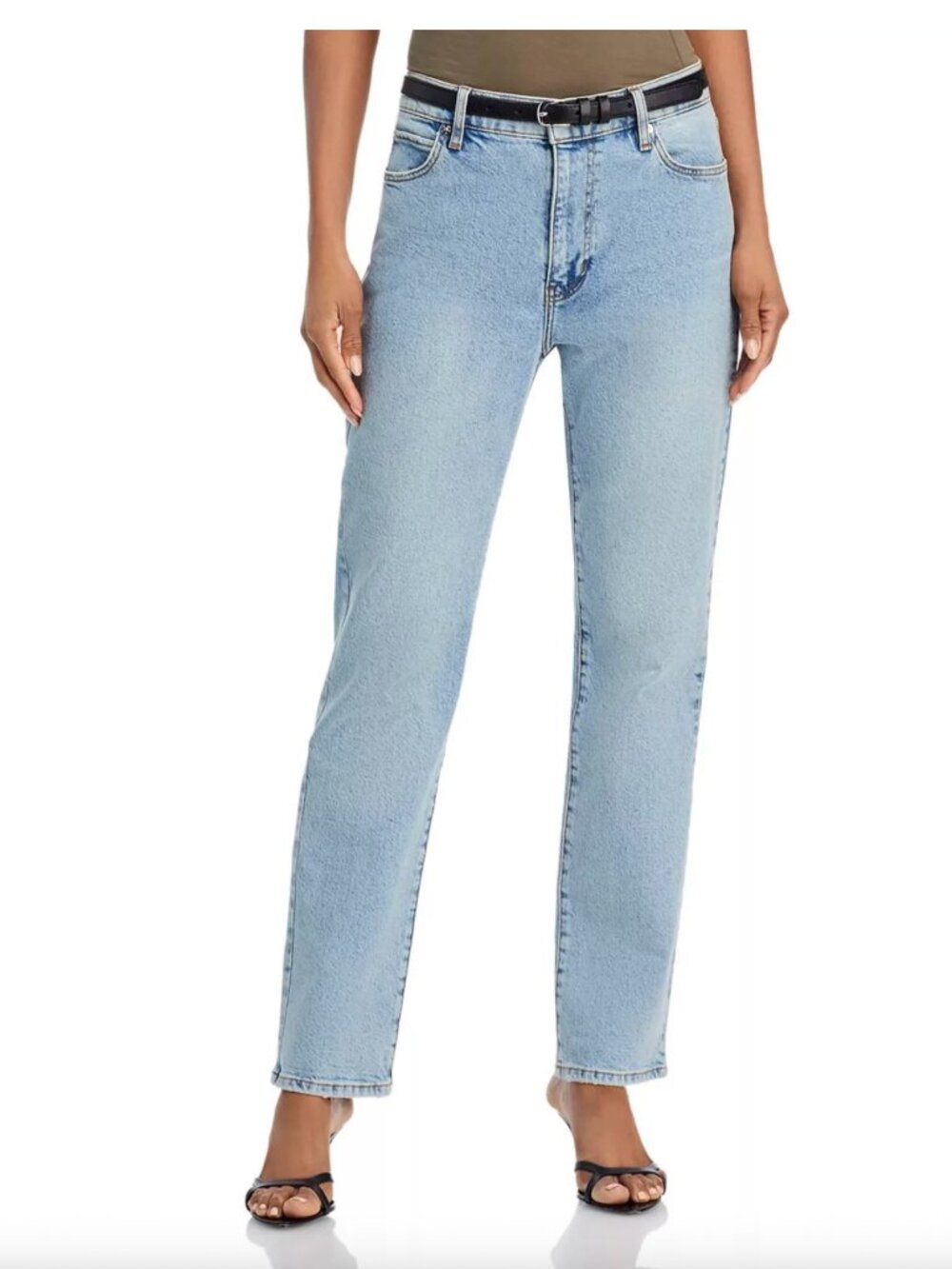 Frame Denim The Borrowed Women's Mid-Rise Straight Leg Jeans Light wash 25 NWT